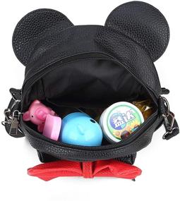 img 1 attached to Cartoon Polka Dot Convertible Backpack Crossbody Backpacks for Kids' Backpacks