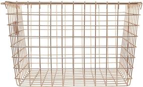 img 2 attached to 📦 Medium Copper Spectrum Diversified Wire Storage Basket - Pack of 6