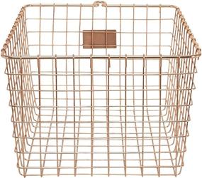 img 1 attached to 📦 Medium Copper Spectrum Diversified Wire Storage Basket - Pack of 6
