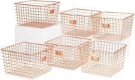 📦 medium copper spectrum diversified wire storage basket - pack of 6 logo