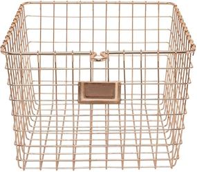 img 3 attached to 📦 Medium Copper Spectrum Diversified Wire Storage Basket - Pack of 6