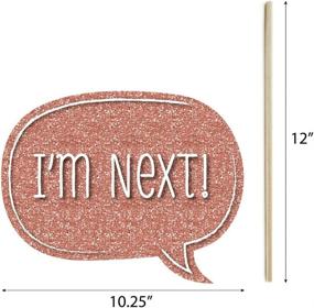 img 1 attached to Rose Gold Bridal Shower Photo Booth Props Kit - Big Dot of Happiness - 20 Count