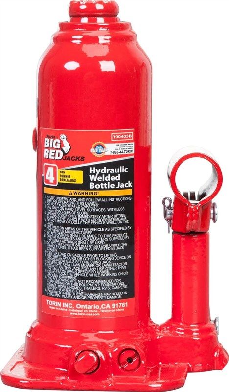 🔴 Torin T90403B Big Red Hydraulic Welded Bottle Jack 4 Ton…