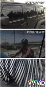 img 1 attached to Enhance Privacy with VViViD One-Way Perforated Black Vinyl Privacy Window Film