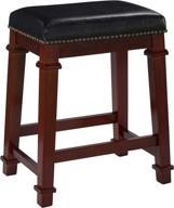 🪑 black linon kennedy pu backless counter stool - improved seo logo