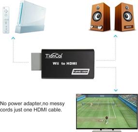 img 1 attached to 🎮 Tohilkel Wii to HDMI Converter - HDMI Cable Included, 1080P Video Output & 3.5mm Audio, Supports All Wii Display Modes