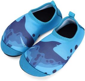 img 2 attached to 👣 ESTAMICO Kids Swim Water Shoes: Cartoon Lightweight Non-Slip Aqua Socks for Boys & Girls