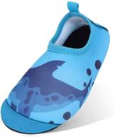 👣 estamico kids swim water shoes: cartoon lightweight non-slip aqua socks for boys & girls logo