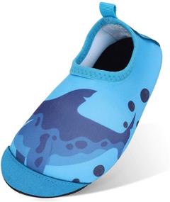 img 4 attached to 👣 ESTAMICO Kids Swim Water Shoes: Cartoon Lightweight Non-Slip Aqua Socks for Boys & Girls