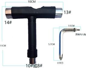 img 1 attached to 🛹 Versatile Votono All-in-One Skateboard T Tool & L Allen Key: Crank Skate Maintenance with Universal Cross Screwdriver