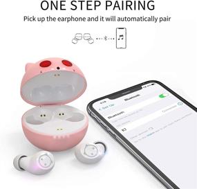 img 1 attached to Ultimate Pink Wireless Earbuds: Bluetooth in Ear Headphones with Mic, 36H Playtime & Cute Portable Charging Case for Small Ears