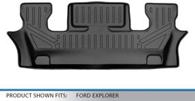 img 2 attached to SMARTLINER Custom Fit Floor Mats for 2020-2021 Ford Explorer | 3rd Row Liner (Black) | Compatible with 2nd Row Bucket Seats