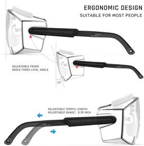 img 2 attached to 👓 Premium MALYHO Over Glasses: Adjustable, Anti-Scratch Wraparound Design