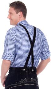 img 1 attached to 👖 Men's Clothing: Trachten Checkered Trousers - Authentic Bavarian Style for Shirts