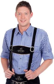 img 2 attached to 👖 Men's Clothing: Trachten Checkered Trousers - Authentic Bavarian Style for Shirts