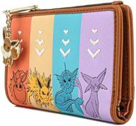 👛 loungefly eevee evolutions flap wallet with zipper charm - pokemon-inspired! logo