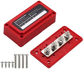 img 4 attached to 🔴 T Tocas 300A Bus Bars: Heavy Duty Power Distribution Block Box with 4X M8 Terminal Studs (Red)