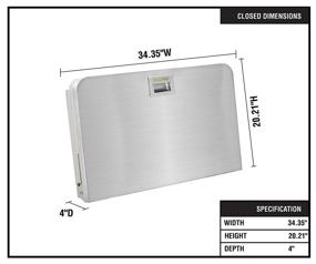 img 3 attached to 👶 Horizontal Fold Down Diaper Changing Table with Safety Strap - Ideal for Commercial Bathrooms by Alpine Industries, Wall Mounted Baby Changing Station