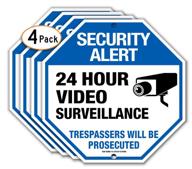 trespassers prosecuted video surveillance sign logo