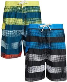 img 4 attached to 👕 Orange Striped Boys' Clothing: Quad Seven Trunks