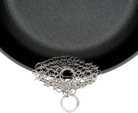 img 2 attached to GAINWELL Stainless Steel Chainmail Scrubber for Effortless Steel Cast Iron Cleaning - 4in Size
