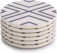 🔸 lifver set of 6 coasters with absorbent grey lines - ultimate seo-optimized product! логотип