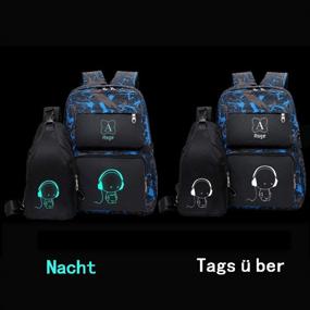img 3 attached to Asge Backpacks School Luminous Bookbag Backpacks for Kids' Backpacks