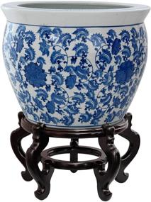 img 2 attached to Oriental Furniture Porcelain Fishbowl Floral