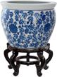 oriental furniture porcelain fishbowl floral logo