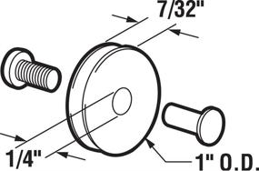 img 1 attached to 🚪 Prime-Line Products B 551 Screen Door Roller Assembly, 1-Inch Nylon Wheels, Air Control - Pack of 2: Durability and Smooth Operation