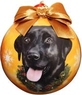 shatterproof black lab christmas ornament: easily personalized gift for black lab enthusiasts logo