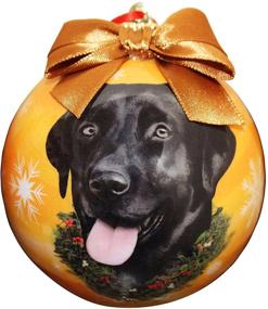 img 1 attached to Shatterproof Black Lab Christmas Ornament: Easily Personalized Gift for Black Lab Enthusiasts