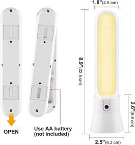 img 1 attached to 🔋 Эффективный настенный светильник BIGMONAT на батарейках с датчиком активации махом руки, 24 светодиода и световым потоком 140 люмен: идеальное беспроводное освещение кухонного камундобара и полки.