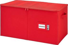 img 3 attached to 🎄 Christmas Ornament Storage Container with Dividers: 54 - 4" Ornament Box - Holiday Décor Organizer Bin (Red)