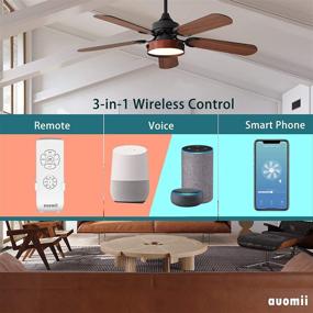 img 2 attached to 🔧 auomii Smart WiFi Ceiling Fan Remote Control Kit: Alexa & Google Assistant Compatible, Easy Smart Phone Control, No Hub Needed