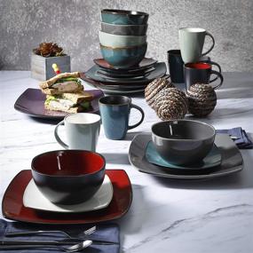 img 1 attached to Gibson Elite Lounge 16-Piece Dinnerware Set