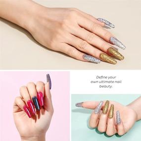 img 3 attached to Набор для наращивания ногтей Modelones Poly Extension Gel Nail Kit - 6 штук гель-лаков с блестками и раствором для увлажнения для маникюра - Французский дизайн ногтей Гель-лак для наращивания ногтей для начинающих.
