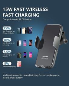 img 3 attached to Wireless Car Charger Auto Clamping Accessories