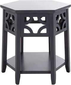 img 2 attached to Safavieh American Collection Charcoal Hexagon Furniture and Accent Furniture