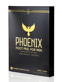 img 4 attached to 🦶 Large Phoenix Foot Peel for Men - Extra Strength Exfoliating Treatment for Dry Feet - 2 Pack - Callus Remover - Unscented & Paraben Free