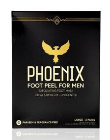img 2 attached to 🦶 Large Phoenix Foot Peel for Men - Extra Strength Exfoliating Treatment for Dry Feet - 2 Pack - Callus Remover - Unscented & Paraben Free