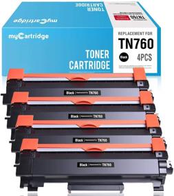 img 3 attached to 🖨️ MYCARTRIDGE 4 Pack Compatible Brother TN760 TN730 HL-L2350DW HL-L2395DW Toner Cartridge (with CHIP) - Ideal for Brother DCP L2550dw, HL-L2370DWXL, HL-l2390DW, MFC-l2710DW, MFC-l2750DW, HL-L2370dw