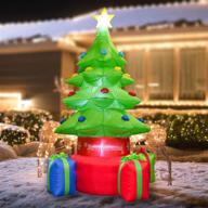 🎄 funpeny 7 ft christmas inflatable christmas tree with built-in leds – festive outdoor decor for yard, lawn, patio, garden, xmas party! logo