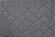 🚪 super absorbent indoor doormat with non-slip rubber backing - grey, 24" x 36 логотип