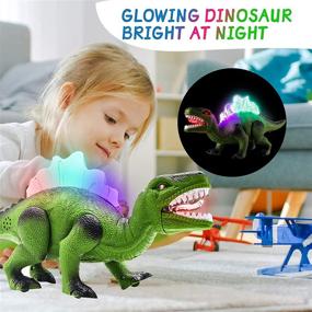 img 1 attached to 🦖 Unleash the Roar-some World of Realistic Interactive Dinosaurs: An Educational Electronic Delight