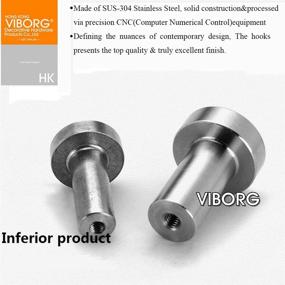 img 2 attached to 🔩 3-Pack VIBORG Stainless Steel (SS-304) Bathroom Robe Hooks - Solid & Durable, Multi-Purpose for Bath and Kitchen Supplies