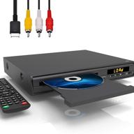 all region free cd/dvd player for tv with hdmi output and usb input, supports mic's/karaoke, includes hdmi/rca cables for ntsc/pal system dvd players, remote control included logo