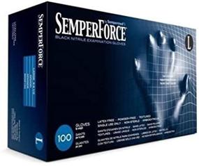 img 3 attached to 🧤 Sempermed BKNF104: SemperForce Black Nitrile Gloves, 4 mil, Powder-Free, Size L - 100 per Box