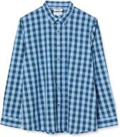 👔 seo-optimized: goodthreads men's slim fit long sleeve gingham poplin shirts logo