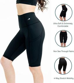 img 1 attached to 🚴 CompressionZ Women's Compression Biker Shorts 10" - Stay Stylish and Comfortable for Running, Cycling, Yoga, and Gym Workouts